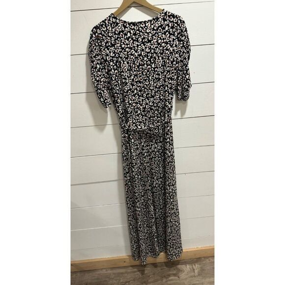 Gibson Latimer Women's Animal Print Leopard Maxi Faux Wrap Dress XL - Picture 8 of 10